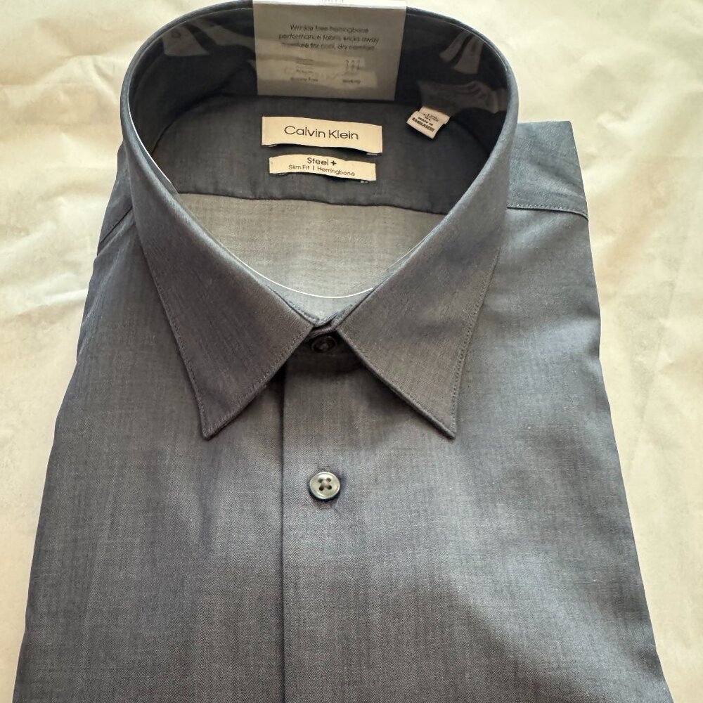 Calvin Klein Men's Steel Dress Shirt NEW
